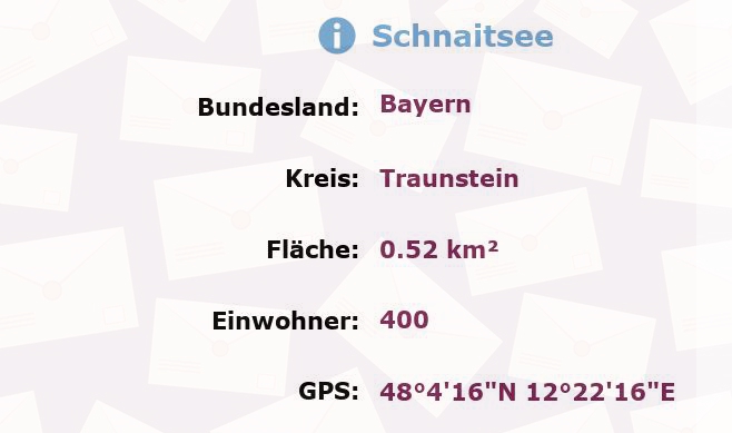 1 Postleitzahl in Schnaitsee, Bayern