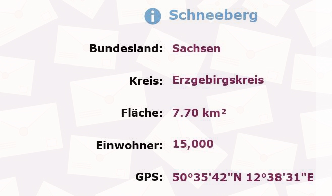 1 Postleitzahl in Schneeberg, Sachsen