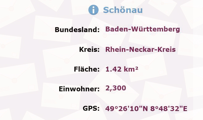 1 Postleitzahl in Schönau, Baden-Württemberg