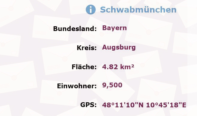 1 Postleitzahl in Schwabmünchen, Bayern