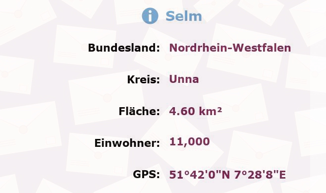 1 Postleitzahl in Selm, Nordrhein-Westfalen