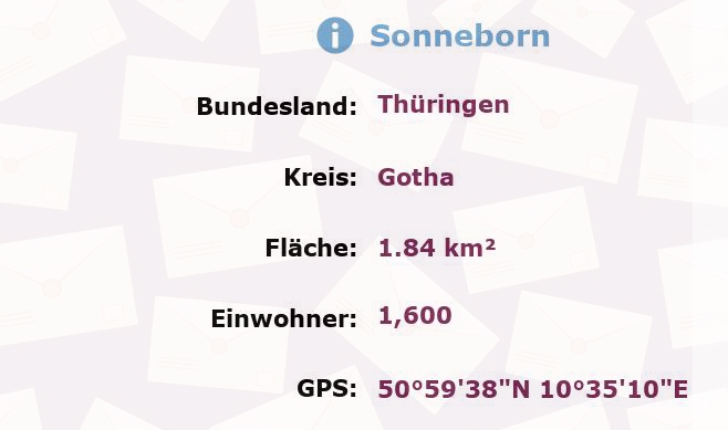 1 Postleitzahl in Sonneborn, Thüringen