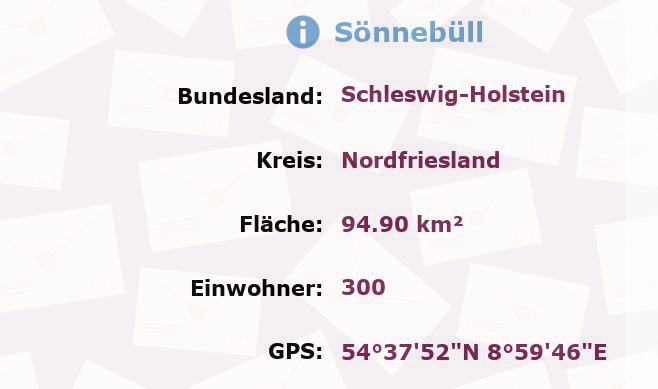 1 Postleitzahl in Sönnebüll, Schleswig-Holstein