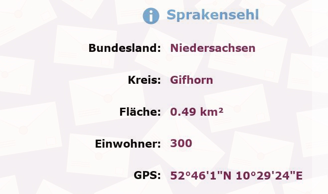 1 Postleitzahl in Sprakensehl, Niedersachsen