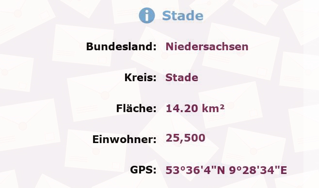 4 Postleitzahlen in Stade, Niedersachsen