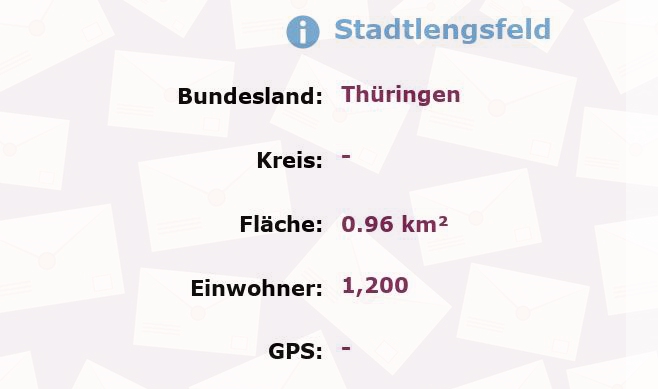 1 Postleitzahl in Stadtlengsfeld, Thüringen