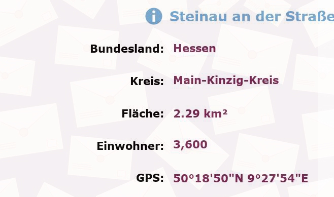 1 Postleitzahl in Steinau an der Straße, Hessen