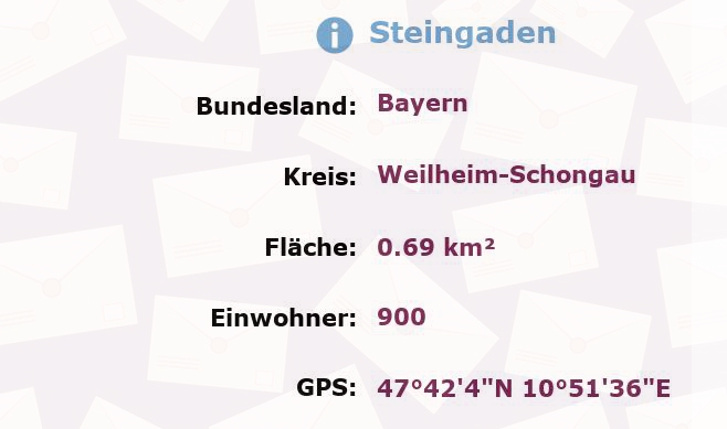 1 Postleitzahl in Steingaden, Bayern