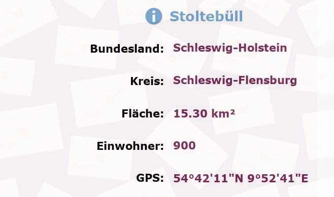 1 Postleitzahl in Stoltebüll, Schleswig-Holstein