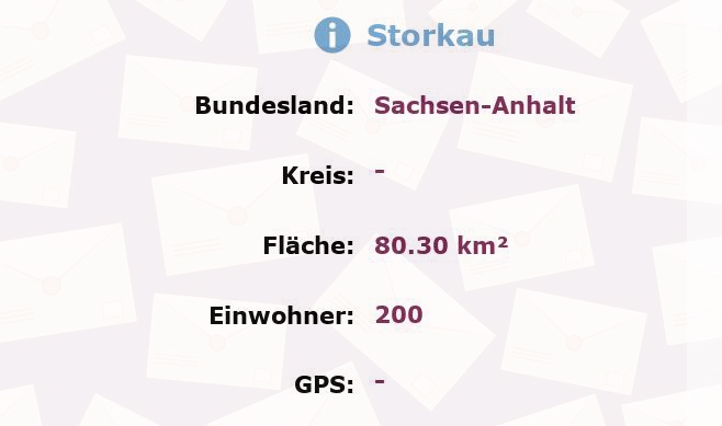 1 Postleitzahl in Storkau, Sachsen-Anhalt