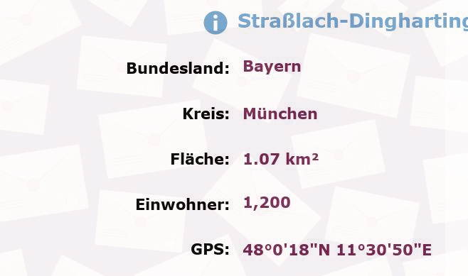 1 Postleitzahl in Straßlach-Dingharting, Bayern