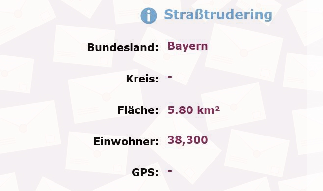 2 Postleitzahlen in Straßtrudering, Bayern