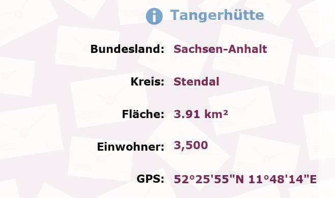 1 Postleitzahl in Tangerhütte, Sachsen-Anhalt