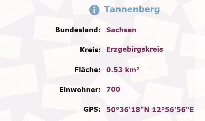 1 Postleitzahl in Tannenberg, Sachsen