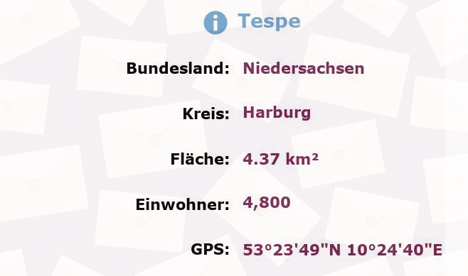 1 Postleitzahl in Tespe, Niedersachsen