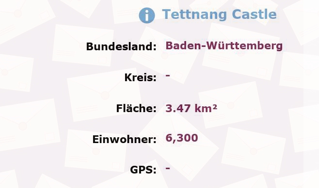 1 Postleitzahl in Tettnang Castle, Baden-Württemberg