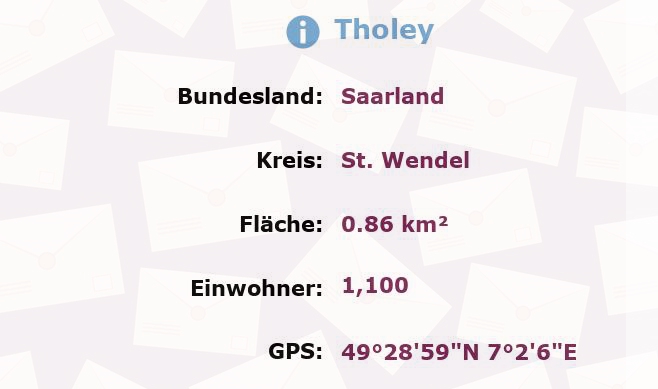 1 Postleitzahl in Tholey, Saarland