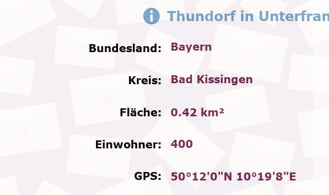 1 Postleitzahl in Thundorf in Unterfranken, Bayern