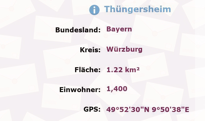 1 Postleitzahl in Thüngersheim, Bayern