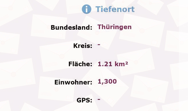 1 Postleitzahl in Tiefenort, Thüringen