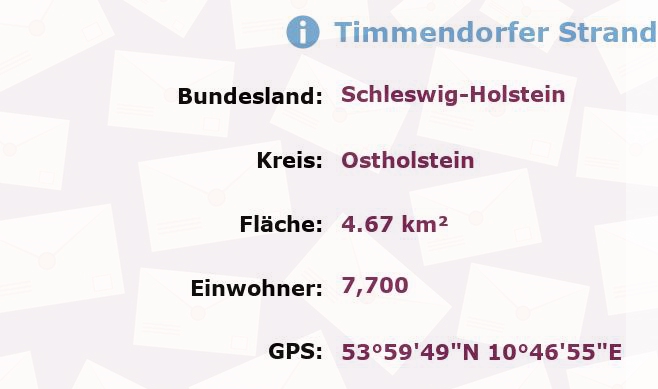 1 Postleitzahl in Timmendorfer Strand, Schleswig-Holstein