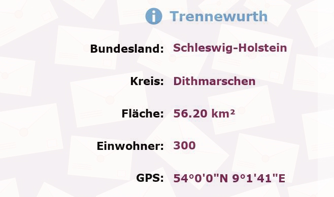 1 Postleitzahl in Trennewurth, Schleswig-Holstein