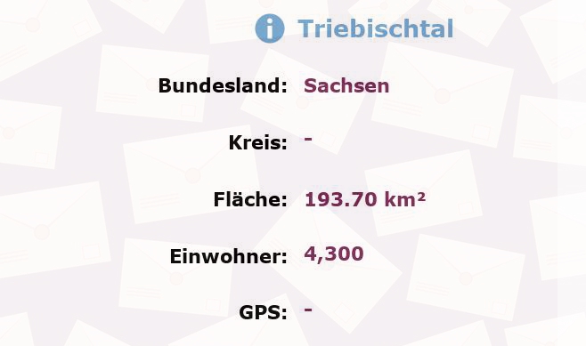 1 Postleitzahl in Triebischtal, Sachsen