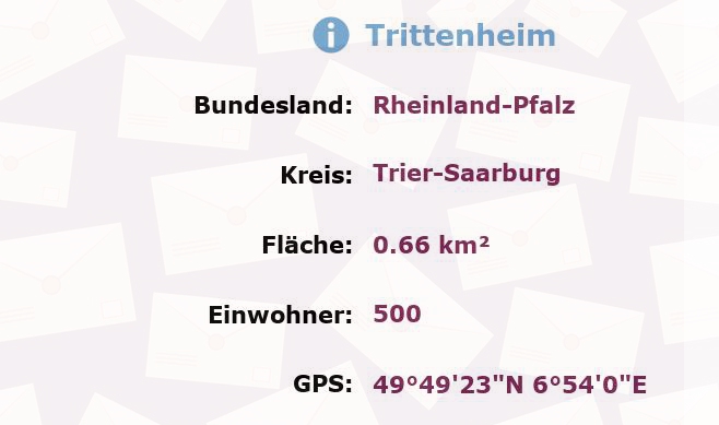 1 Postleitzahl in Trittenheim, Rheinland-Pfalz