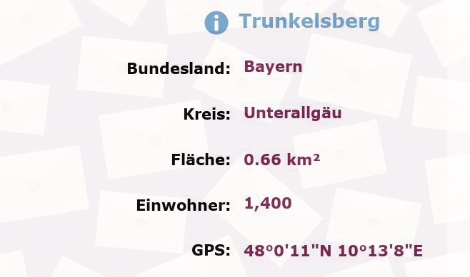 1 Postleitzahl in Trunkelsberg, Bayern