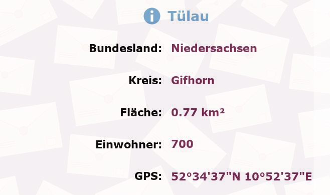 1 Postleitzahl in Tülau, Niedersachsen