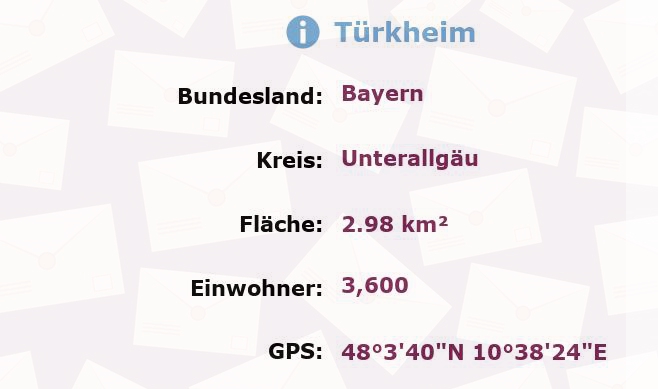 1 Postleitzahl in Türkheim, Bayern