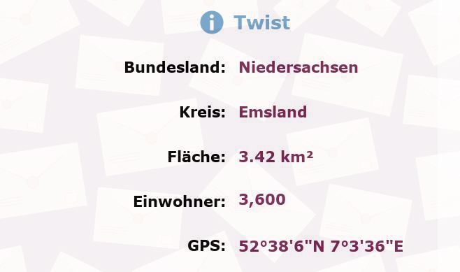 1 Postleitzahl in Twist, Niedersachsen