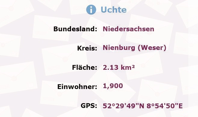 1 Postleitzahl in Uchte, Niedersachsen