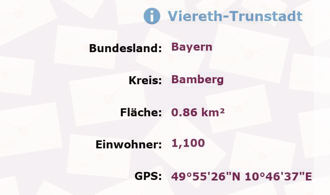 1 Postleitzahl in Viereth-Trunstadt, Bayern