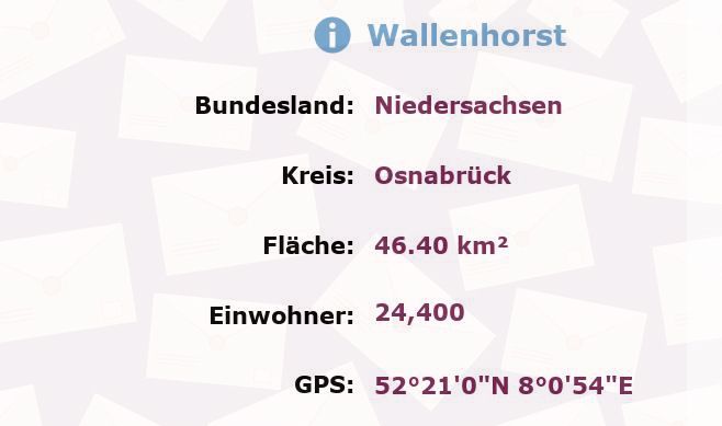 1 Postleitzahl in Wallenhorst, Niedersachsen