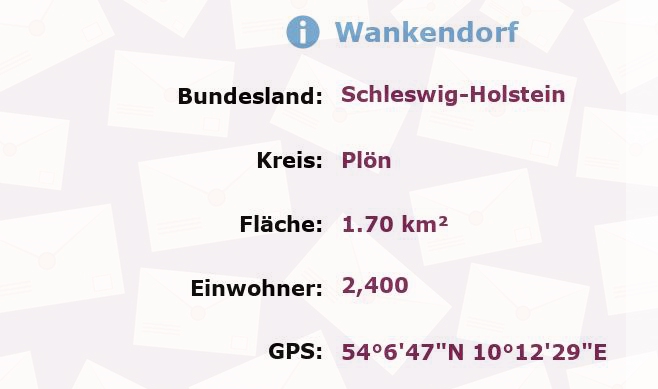 1 Postleitzahl in Wankendorf, Schleswig-Holstein