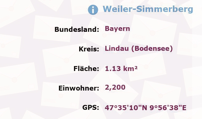 1 Postleitzahl in Weiler-Simmerberg, Bayern