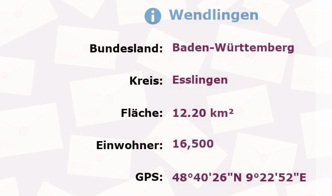 1 Postleitzahl in Wendlingen, Baden-Württemberg