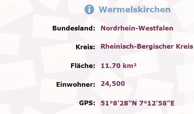 1 Postleitzahl in Wermelskirchen, Nordrhein-Westfalen