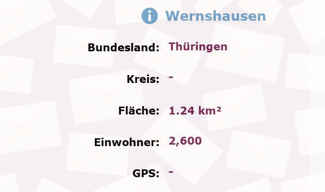 1 Postleitzahl in Wernshausen, Thüringen