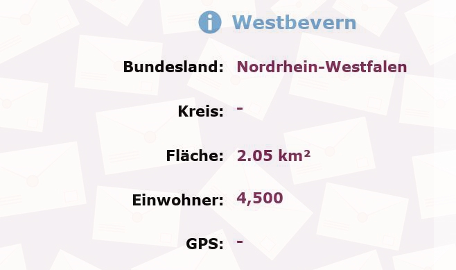 1 Postleitzahl in Westbevern, Nordrhein-Westfalen