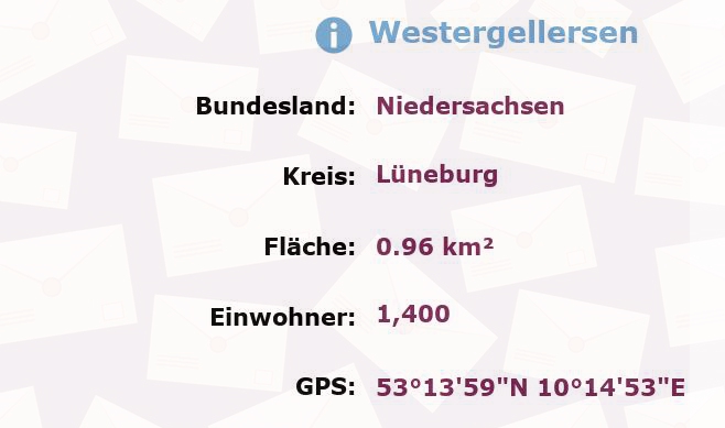 1 Postleitzahl in Westergellersen, Niedersachsen