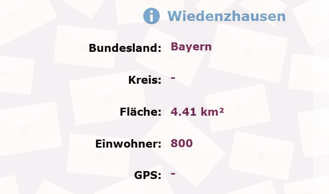 1 Postleitzahl in Wiedenzhausen, Bayern