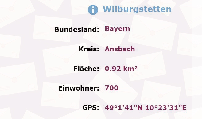 1 Postleitzahl in Wilburgstetten, Bayern