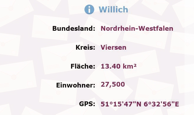 1 Postleitzahl in Willich, Nordrhein-Westfalen