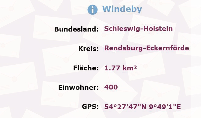 1 Postleitzahl in Windeby, Schleswig-Holstein