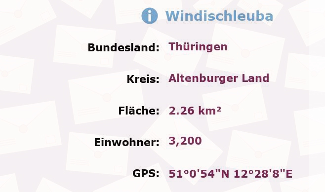 1 Postleitzahl in Windischleuba, Thüringen