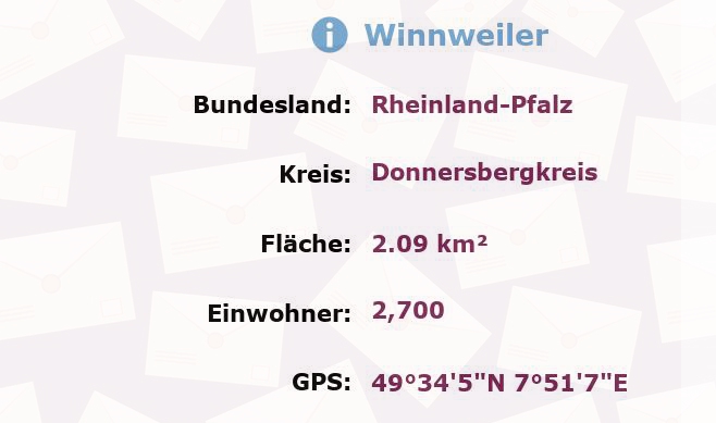 1 Postleitzahl in Winnweiler, Rheinland-Pfalz