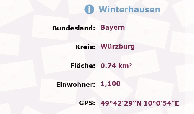 1 Postleitzahl in Winterhausen, Bayern