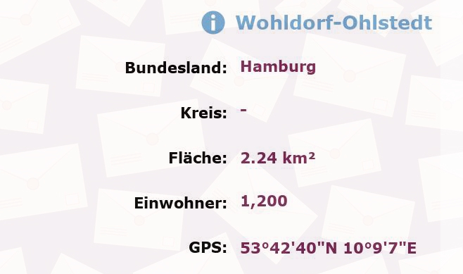 1 Postleitzahl in Wohldorf-Ohlstedt, Hamburg